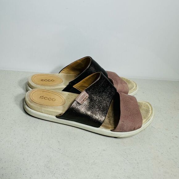 Ecco Damara Sandals Woman's Size 8 Casual Sandals Licorice/ Deep Taupe - Picture 2 of 8